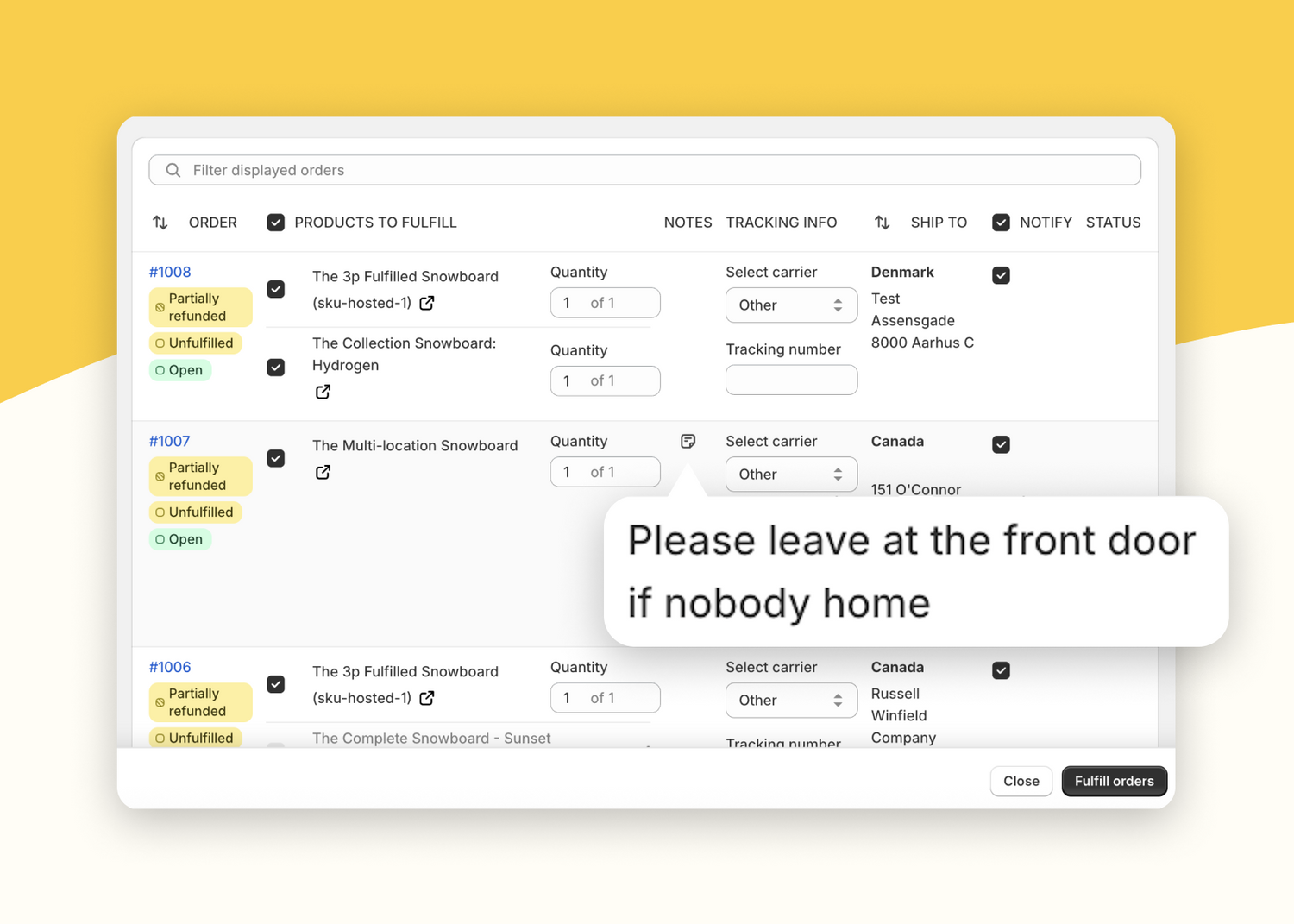Order notes now visible on fulfillment page