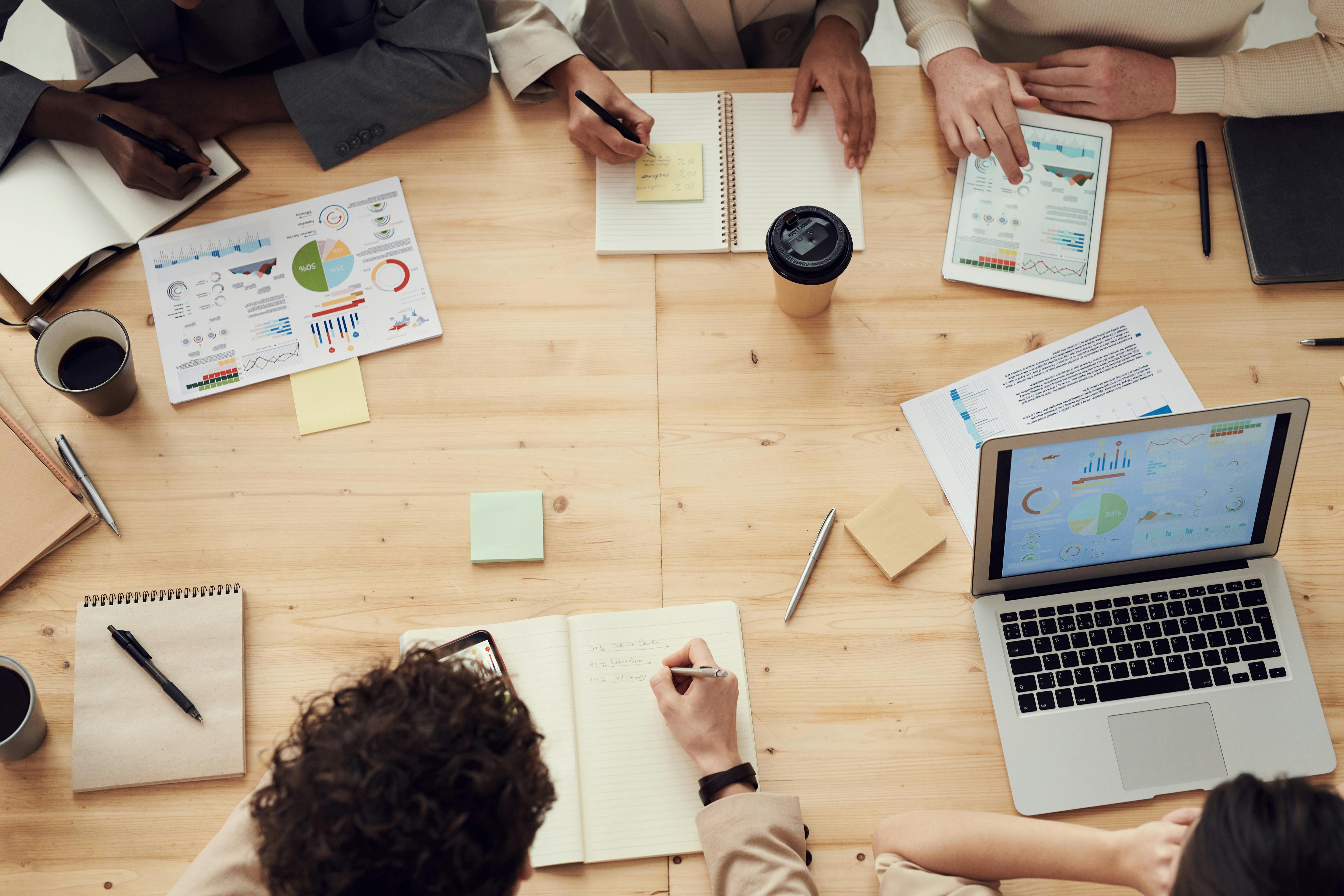 desktop and teamwork