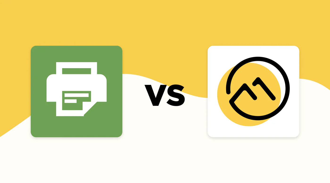 Shopify vs orderlyprint logo