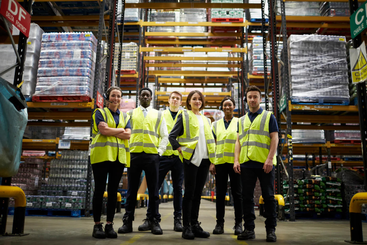 warehouse employes in a group photo